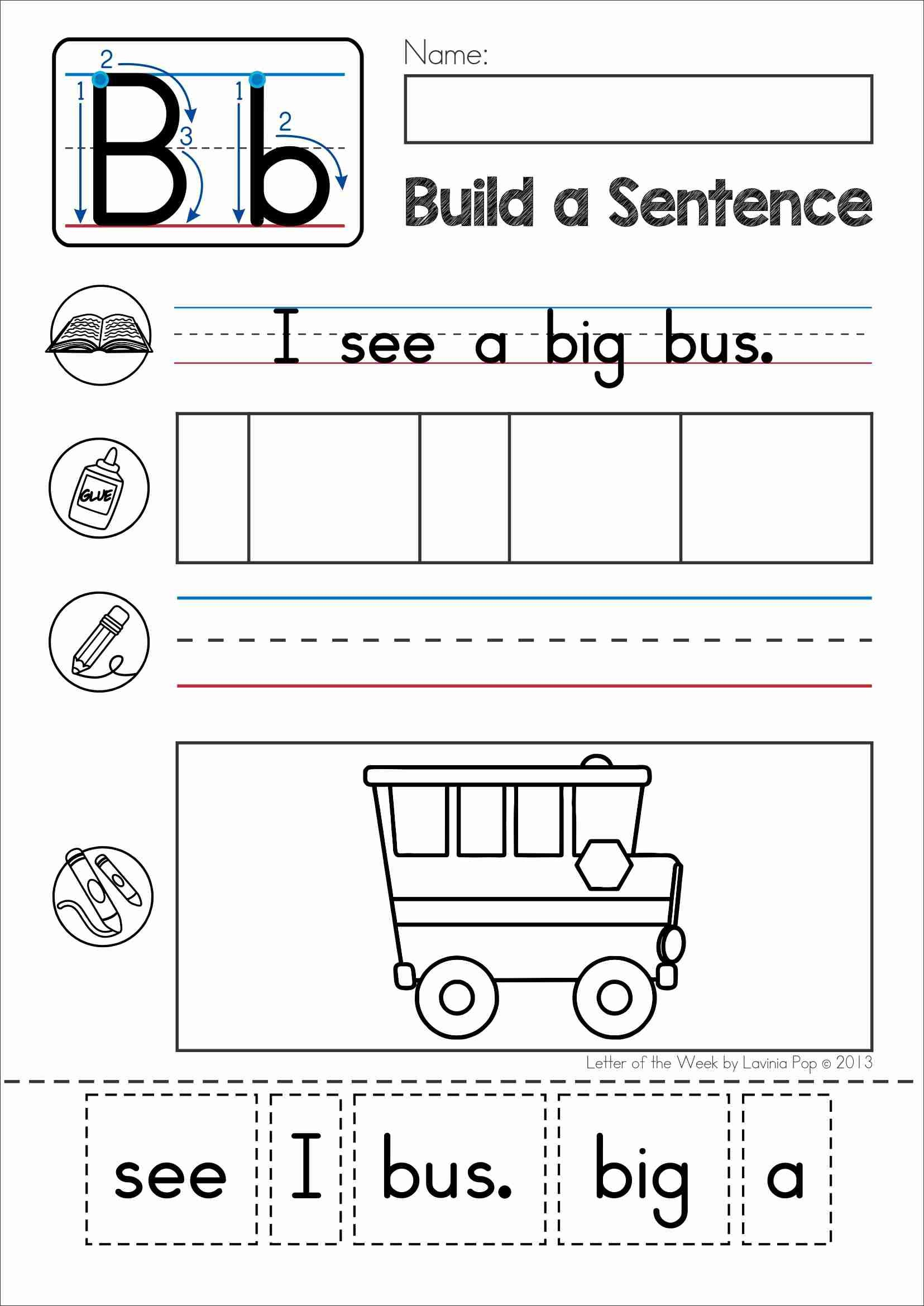 Cut And Paste Sentences Worksheet