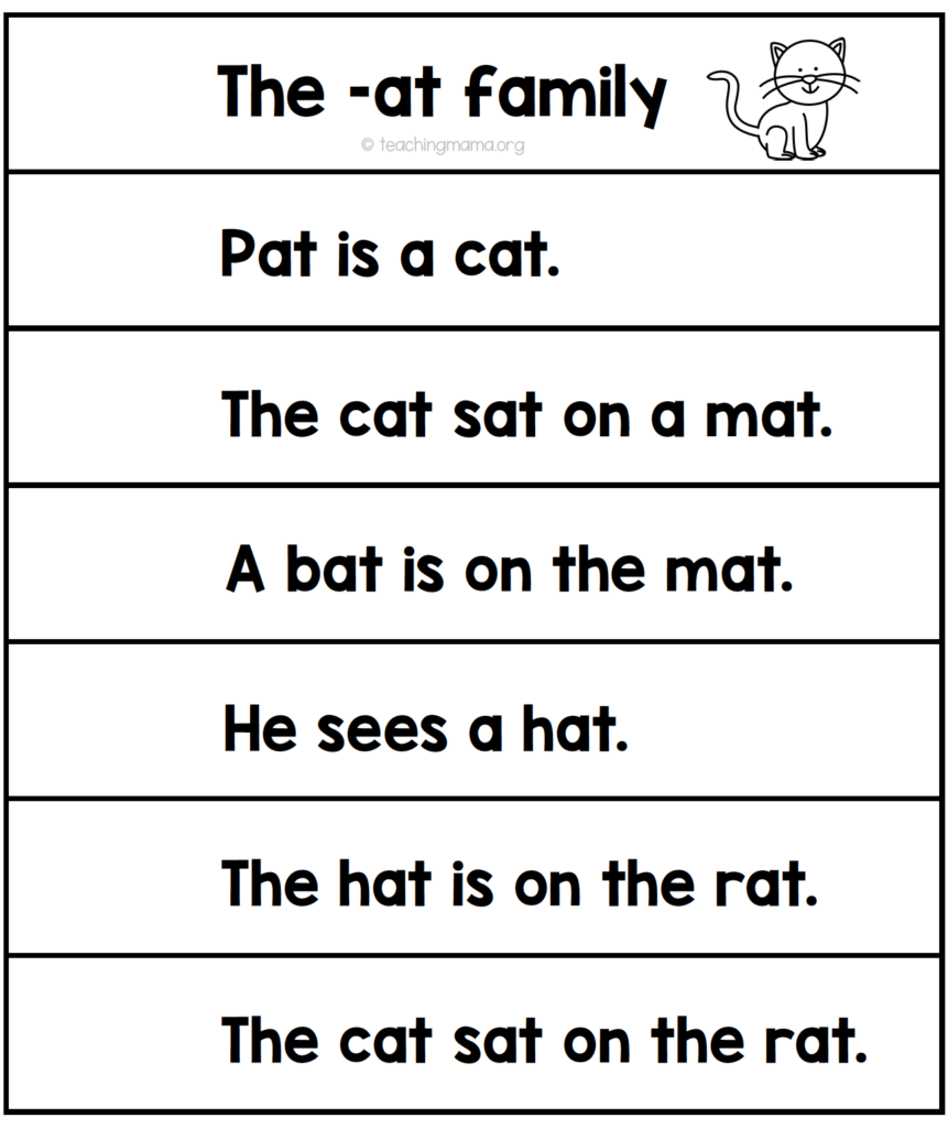 CVC Fluency Strips Teaching Mama