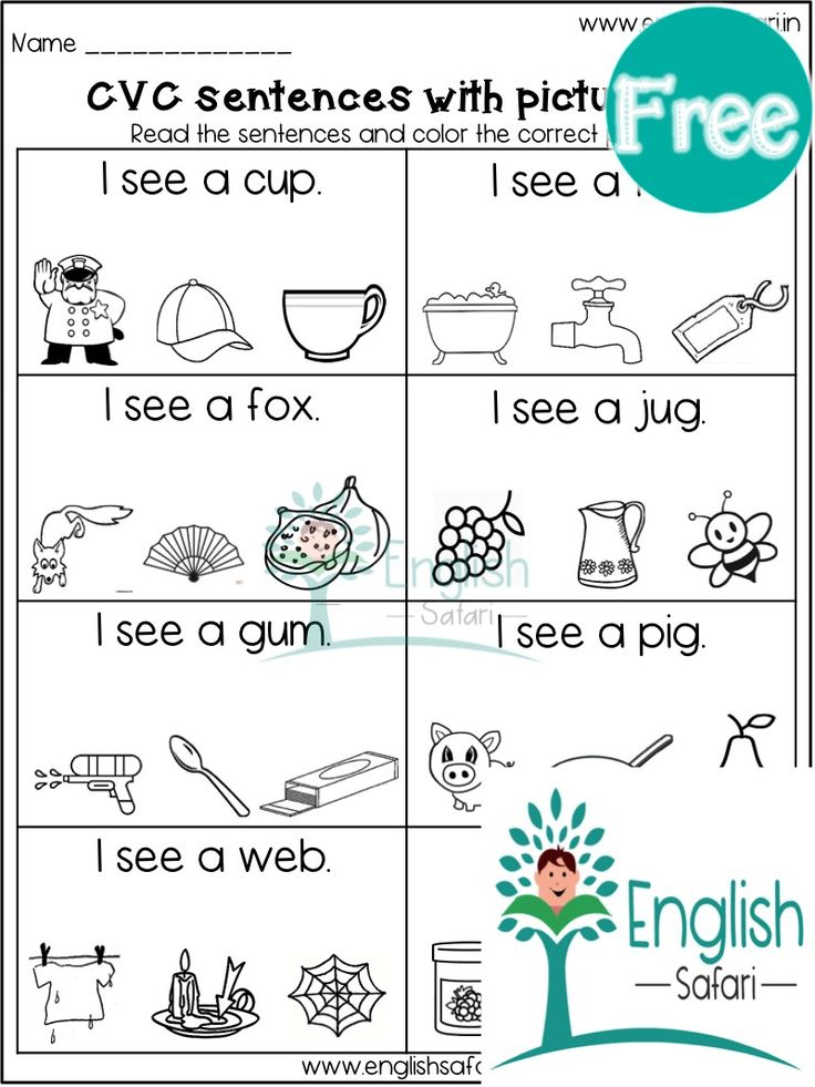 CVC Sentences To Read Www englishsafari in Cvc Words Kindergarten 