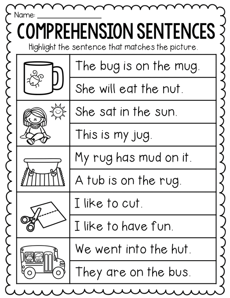 Cvc Sentences With Pictures