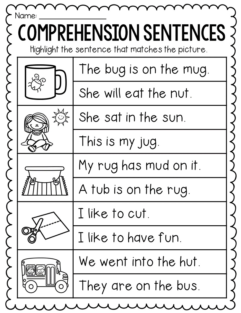 Cvc Sentences With Pictures