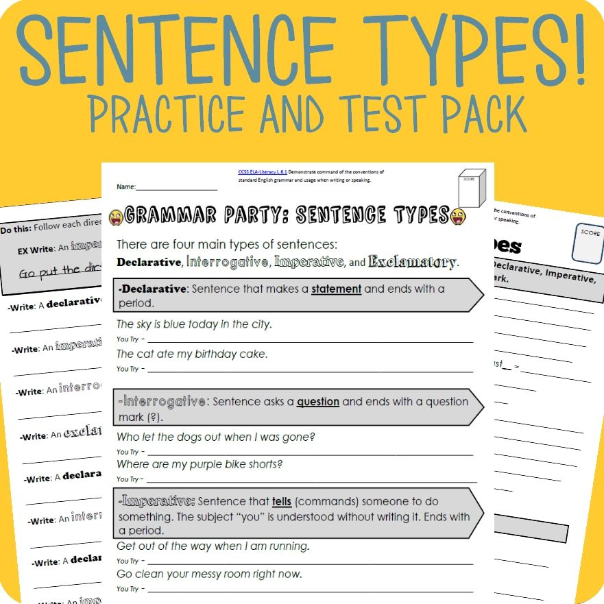 Declarative Interrogative Imperative Exclamatory Packet Test 