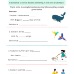 Declarative Sentence Free Printable Worksheets For Grade 1 Kidpid