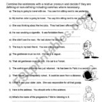 DEFINING NON DEFINING RELATIVE CLAUSES ESL Worksheet By Nattie