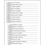 Direct And Indirect Speech Worksheet Damerstudy