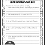 Editing Sentences Worksheet