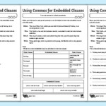 Embedded Clause Worksheets Using Paired Commas Twinkl