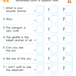 End Punctuation At The Zoo Worksheet Free Printable For Kids