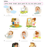 English Worksheets Grade 1 Chapter Verbs Key2practice Workbooks