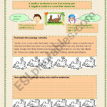 English Worksheets Positive And Negative Sentences