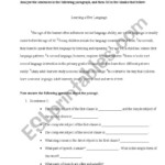 English Worksheets Sentence Analysis