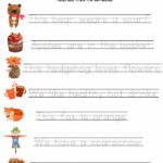 English Writing Sentence Tracing Worksheets Fall Season Academy Simple