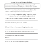 Englishlinx Commas Worksheets Compound Subject Subject And