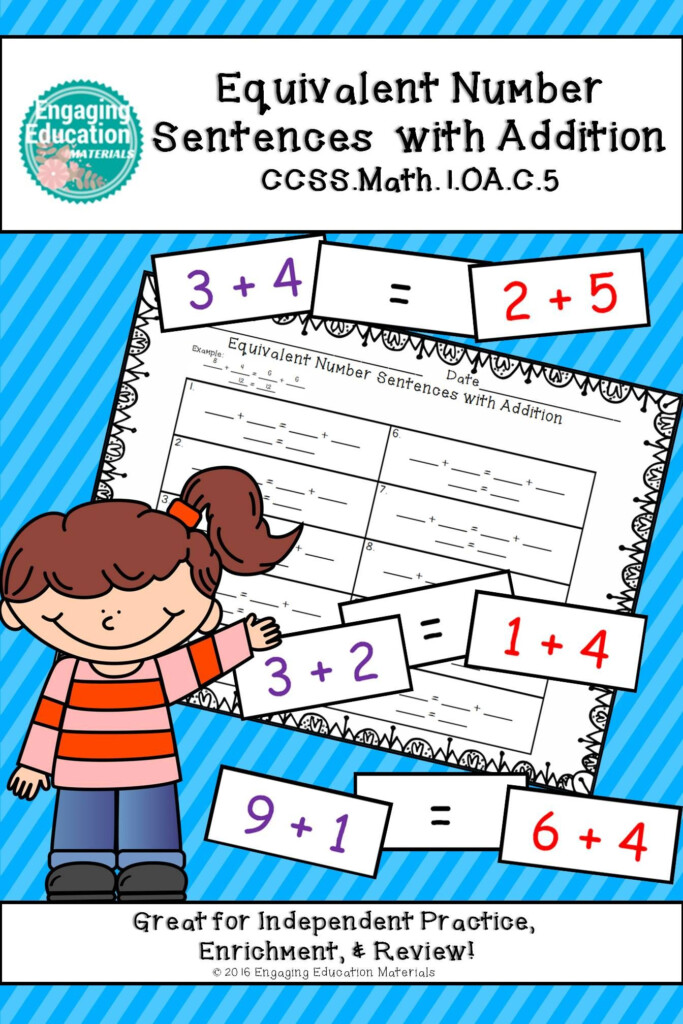 Equivalent Number Sentences With Addition Math Center Activities 