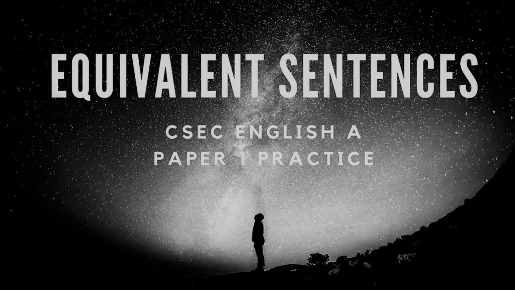 Equivalent Sentences Explained YouTube