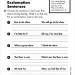 Exclamation Sentences Printable Skills Sheets