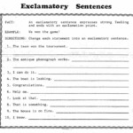 Exclamatory Sentences Worksheet Second Grade