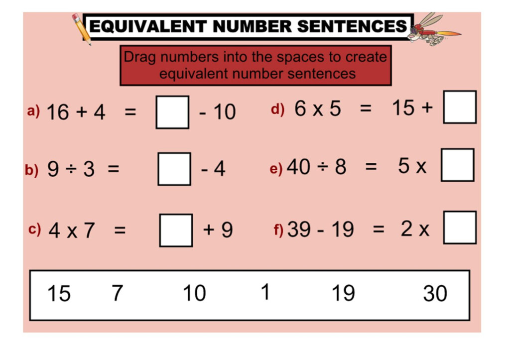 Explicitly Teach Students How To Use Equivalent Numbers Sentences To 