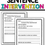 Extend The Sentence Writing Intervention Use Conjunctions Adjectives