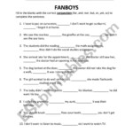 Fanboys Practice Worksheet Printable Word Searches