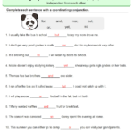 Fill In The Blank With Coordinating Conjunction Worksheet Turtle Diary
