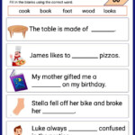Fill In The Blanks To Complete The Sentences ELA Worksheets SplashLearn