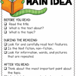 Finding The Topic And Main Idea Of A Nonfiction Text Worksheets