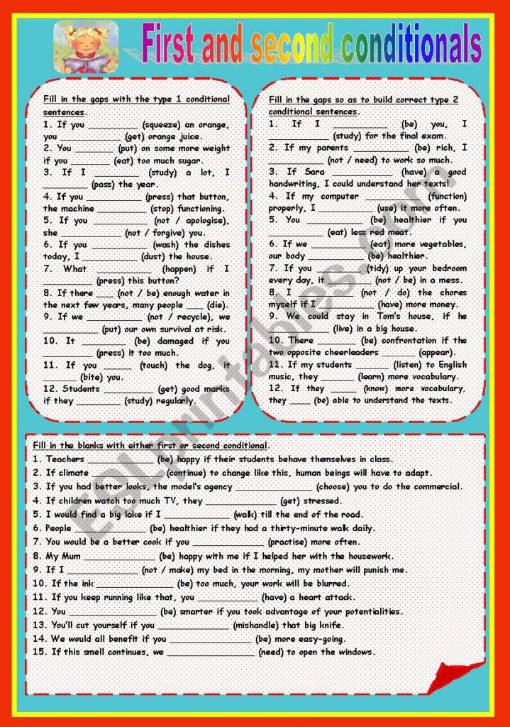 First And Second Conditionals ESL Worksheet By Zmarques