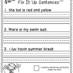 Fix Sentences Worksheets