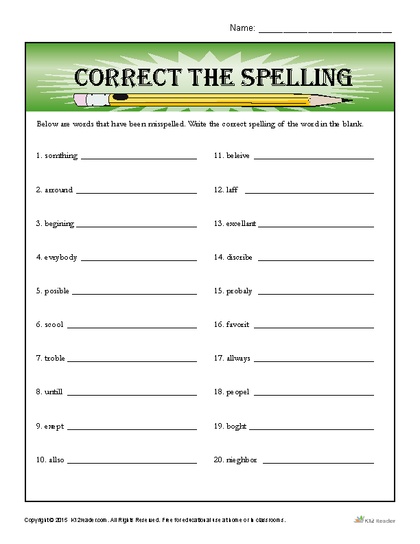 Fix The Grammar Mistakes Worksheet