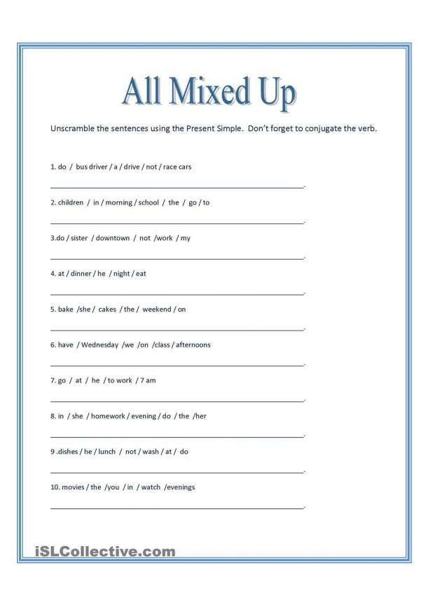 Fix The Sentence Worksheets 5th Grade Download Jay Sheets