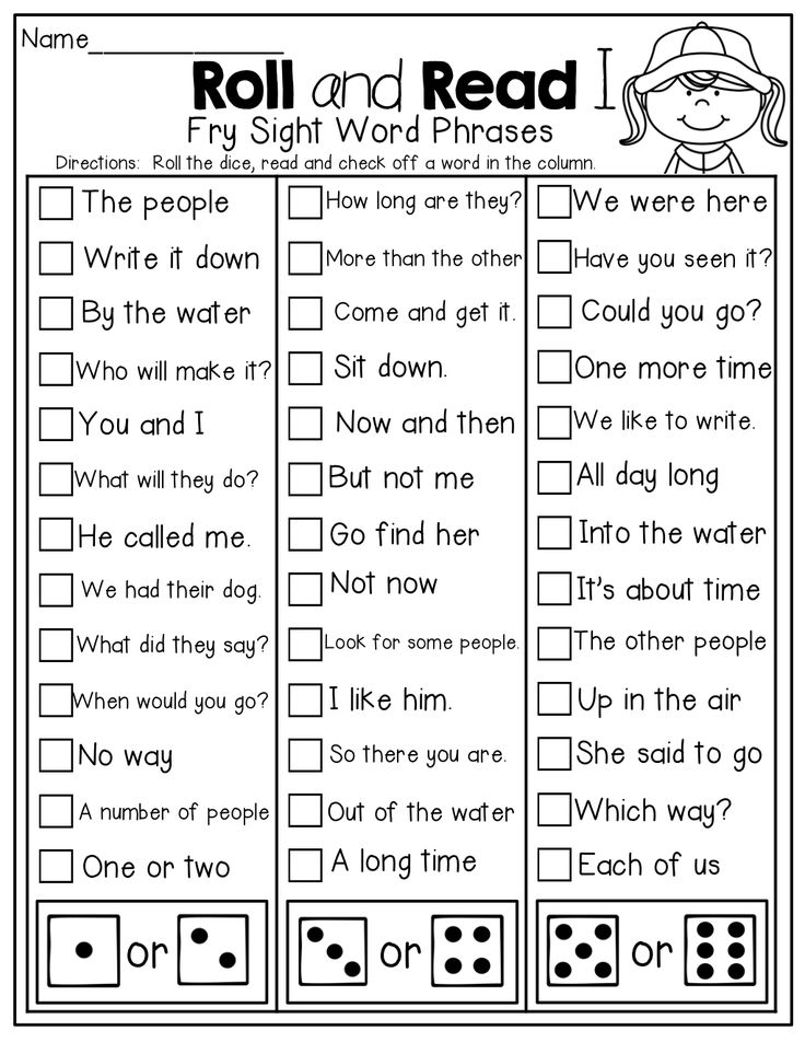 Fluency Activities For 1st Grade