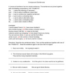 Forming Compound Sentences English ESL Worksheets Pdf Doc
