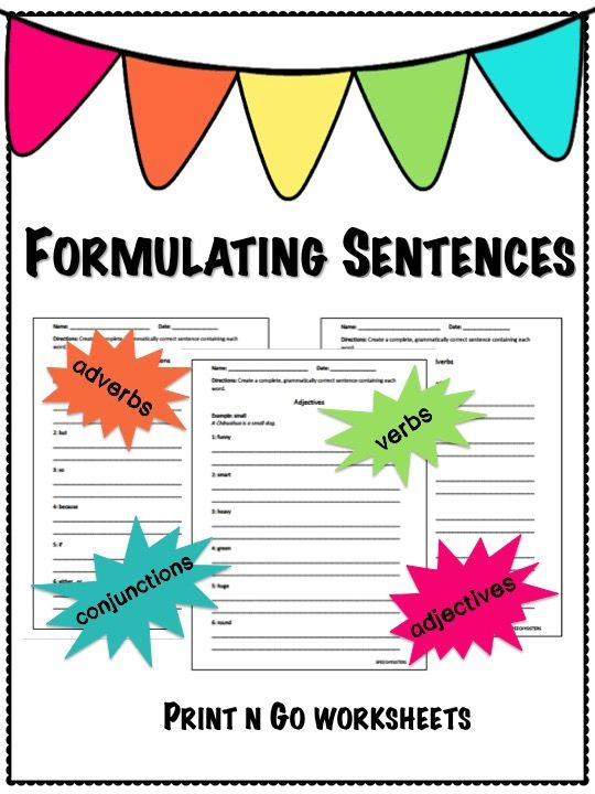 Formulating Sentences Grammar Syntax Paper AND Digital Worksheets 