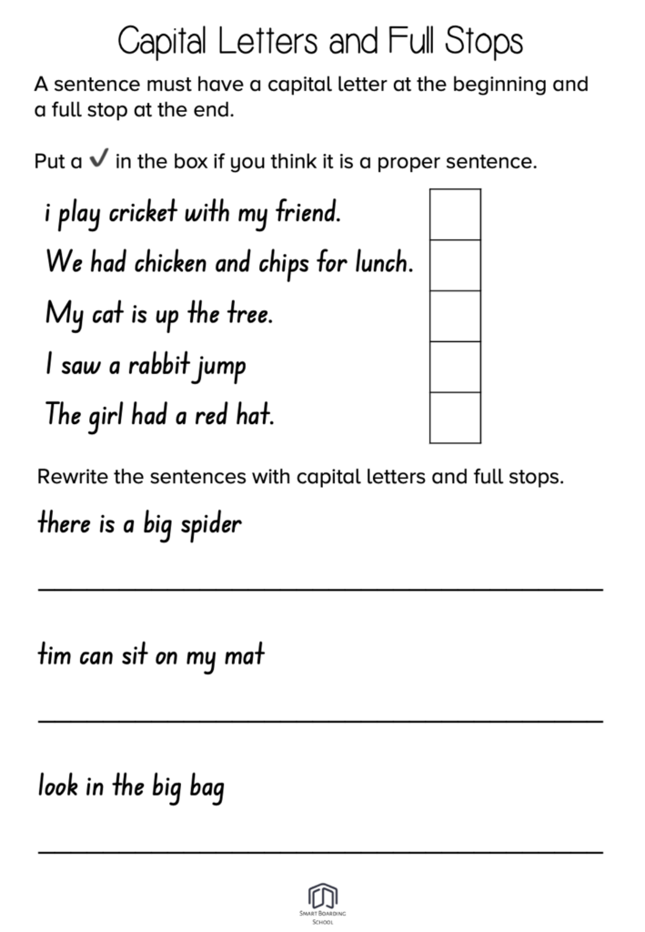 Free Capital Letter Printable Worksheet