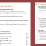 FREE Complex Sentences Revision Worksheet Twinkl Made