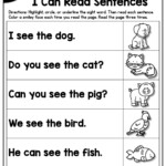 Free Kindergarten Sentence Reading Worksheets Made By Teachers