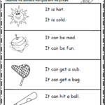 Free Kindergarten Sentence Reading Worksheets Made By Teachers