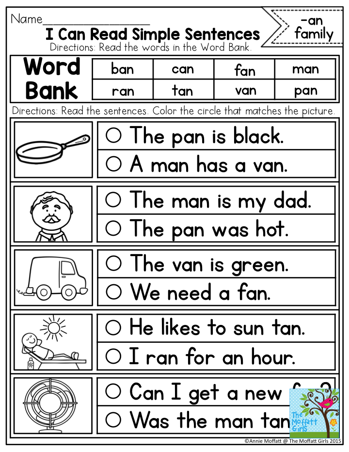 Free Printable Cvc Sentences Worksheets