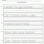Free Printable Handwriting Practice Sentences Printable Templates
