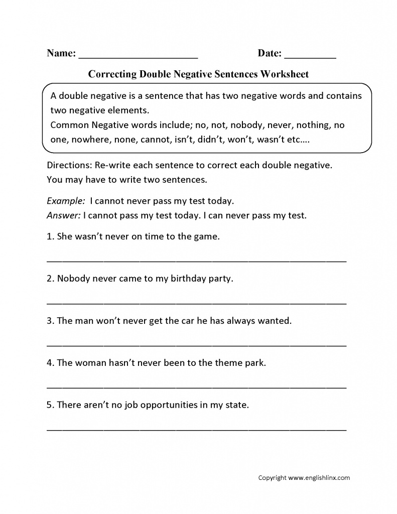 Free Printable Sentence Correction Worksheets Lexia s Blog