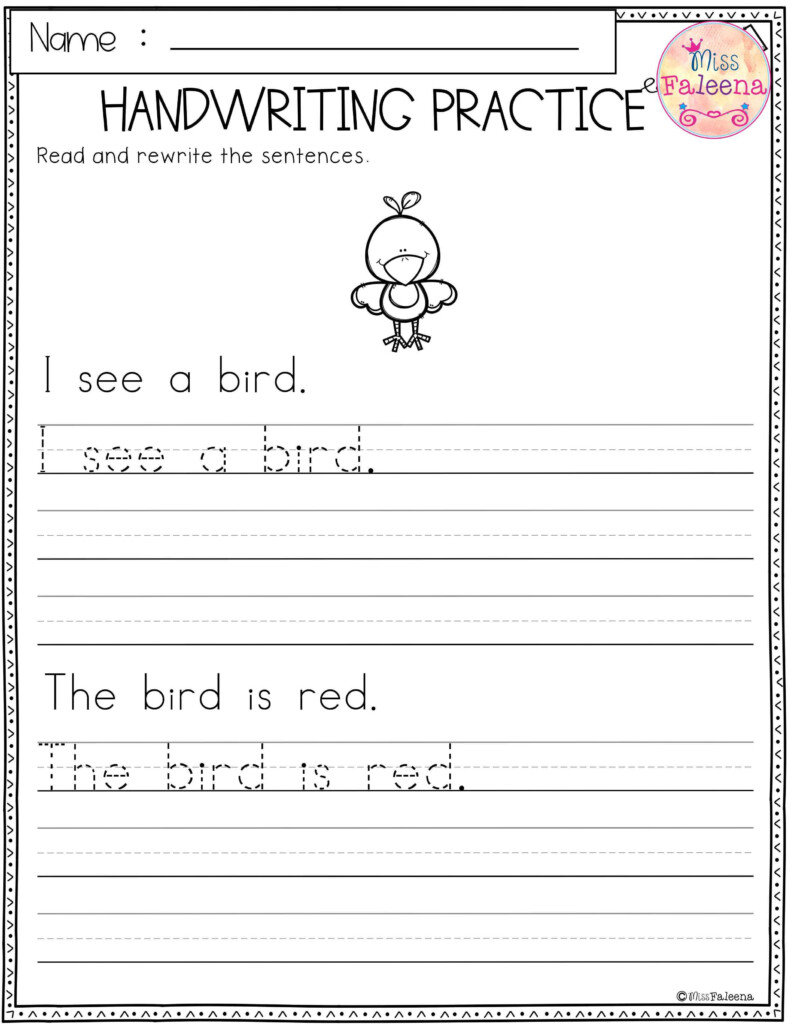 Free Sentence Building Kindergarten Writing Sentence Building 