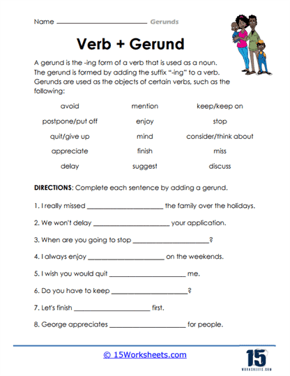 Gerunds Worksheets 15 Worksheets