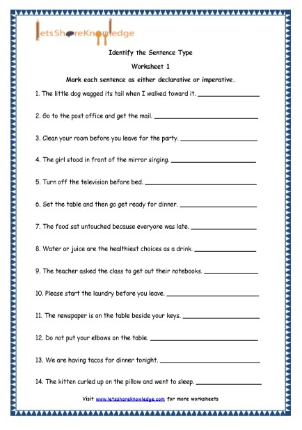 Grade 4 English Resources Printable Worksheets Topic 4 Types Of 