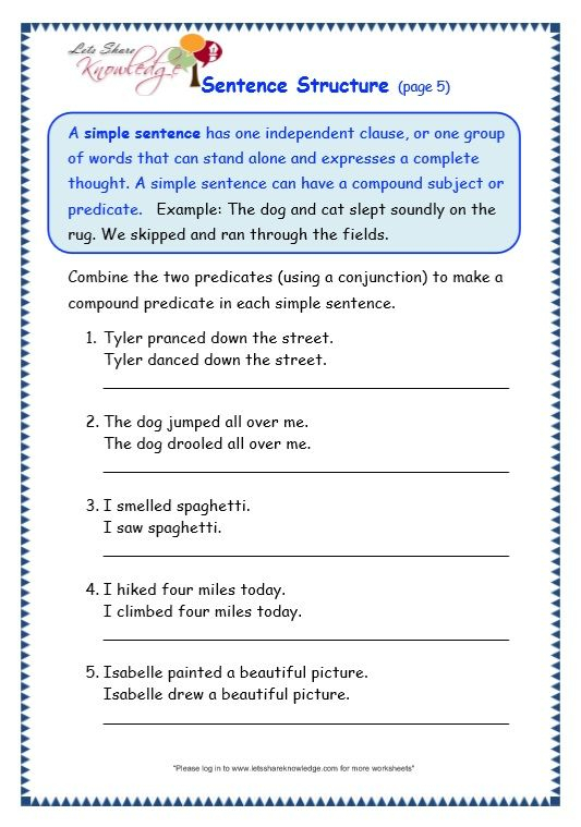 Grade 4 Topic Sentences Worksheets Askworksheet