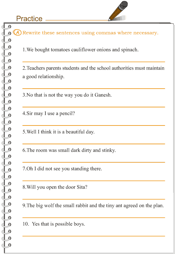 Grammar Grade 3 Grammar Lesson 16 Punctuation Comma