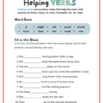 Helping Verbs Worksheets Definition Examples ReadingVine