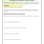 How To Write A Thesis Statement Worksheet Activity