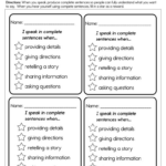 How To Write Complete Sentences Worksheets