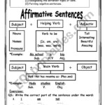 Identify Parts Of A Sentence Worksheet